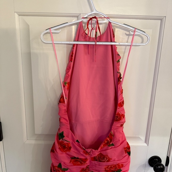 New! Sau Lee Sonia Mni Dress in Pink Rose Print 45419 - Picture 11 of 16